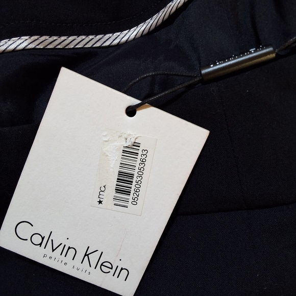 NWT CALVIN KLEIN NAVY ZIPPERED SLITTED ABOVE KNEE PENCIL SKIRT - Picture 8 of 10